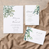 Tijdloze Eucalyptus groen bruiloft uitnodiging (Personaliseer de collectie van deze zelfstandige maker.)