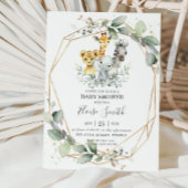 Chic Oerwoud Animals Greenery Birthday Boy Girl Kaart