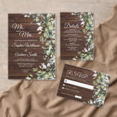 Elegant Greenery Rustic in één uitnodiging (Personaliseer de collectie van deze zelfstandige maker.)