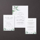 Elegant Greenery Coordinate Wedding Menu (Personaliseer de collectie van deze zelfstandige maker.)