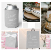 Elegant grijs een dag weg repetitie diner kaart