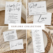 Eenvoudige bruiloft RSVP Online Elegant Handwritin Informatiekaartje