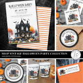 Haunted House Halloween Party Teken Poster