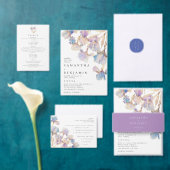 Elegant Iris Bloemen Verlovingsfeest Kaart (Personaliseer de collectie van deze zelfstandige maker.)