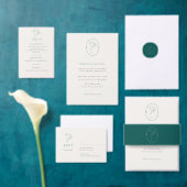 Modern Emerald Wedding Website Enclosure Card Informatiekaartje (Personaliseer de collectie van deze zelfstandige maker.)