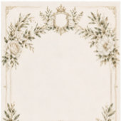 Elegant Ivory Wedding Invitation with Champagne Magneet