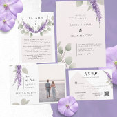 Lavendel eucalyptus laat foto opslaan van de datum briefkaart