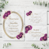 Marmer & Goud Script Design repetitie diner Kaart (Personaliseer de collectie van deze zelfstandige maker.)