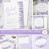 Paars Floral Vrijgezellenfeest Servet