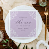 Elegant Lavender Lila Wedding Return Address Etiket