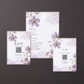 Elegante lichte Paarse bloemenbruiloft Save The Date (Personaliseer de collectie van deze zelfstandige maker.)