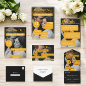 Elegante chique tijdschrift stijl romantische foto save the date