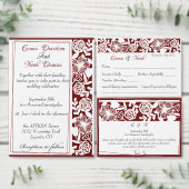 Elegant Monogram Bruiloft Maroon Ronde Stickers (Personaliseer de collectie van deze zelfstandige maker.)