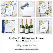 Elegante mediterrene citroen bloemendate-ideeën briefkaart
