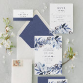 Elegante Melange Floral bruiloft uitnodiging