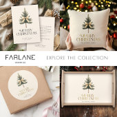 Elegante Vrolijke Kerstboom Boog Familie Feestdagenkaart