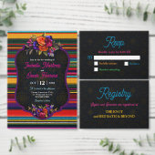 Elegant Mexican flowers wedding Menu (Personaliseer de collectie van deze zelfstandige maker.)