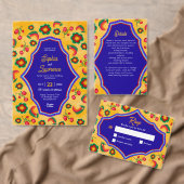 Mexicaanse acryl bruiloft uitnodiging (Personaliseer de collectie van deze zelfstandige maker.)