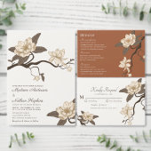 Elegante  Magnolia Trouwstoel Grafiek Poster (Personaliseer de collectie van deze zelfstandige maker.)