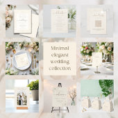 Minimale Elegante Bloemen RSVP | QR-code bruiloft Informatiekaartje