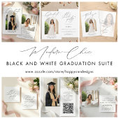 Modern Minimal Photo Graduation Party Invitation Kaart
