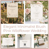 Roze Wildbloem Bruiloft Save the Date Magneet