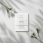 Elegant Minimalistisch Botanisch Huwelijk Etiket