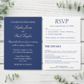 Elegant Navy Blue Return Label (Personaliseer de collectie van deze zelfstandige maker.)