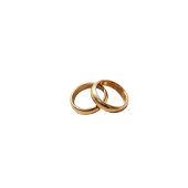 Elegant Gold Rings Thank You Vierkante Sticker