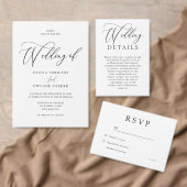 Elegante tijdloze moderne minimale bruiloft progra (Personaliseer de collectie van deze zelfstandige maker.)