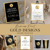 Faux Gold Business Grand Opening Launch-partij Kaart