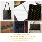 Elegant modern zwart met gestippelde gouden lijnen planner