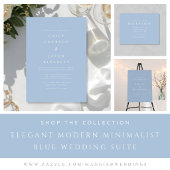 Moderne Minimalistische Blauwe Save The Date
