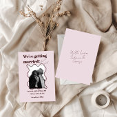 Elegante moderne minimalistische QR-code bruiloft RSVP Kaartje