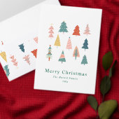 Elegante groene kerstbomen vakantie etiket (Personaliseer de collectie van deze zelfstandige maker.)