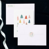 Chic Non Photo Elegant Golden Christmas Trees Kaar Kaart (Personaliseer de collectie van deze zelfstandige maker.)