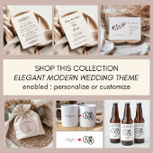 Menu Elegant Modern Black and White Wedding