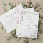Elegant Moderne Wildbloemen Eenvoudige bruiloft RS RSVP Kaartje (Personaliseer deze collectie van deze onafhankelijke maker. Test)
