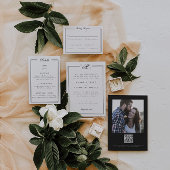 Elegant Monogram Weddenschap Kaart