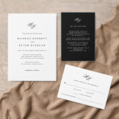 Elegant Script Monogram Minimal Wedding Gastenboek (Personaliseer de collectie van deze zelfstandige maker.)