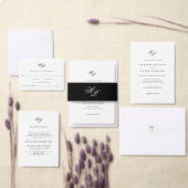 Elegant Schrift Monogram QR Code Foto Bruiloft Save The Date (Personaliseer de collectie van deze zelfstandige maker.)