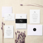 Elegant Script Monogram Initialen Minimal Wedding Servet (Personaliseer de collectie van deze zelfstandige maker.)