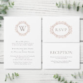 Elegant Monogram Moderne Klassieke Bruiloft Programmakaart (Personaliseer de collectie van deze zelfstandige maker.)