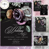 Elegante Moody Twilight gedempte bloemen orde even Poster