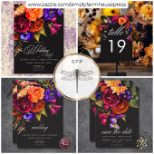 Elegant Moody Vibrant Oogst Bloemen Alles In Een Kaart