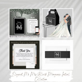 Elegant de heer en mevrouw Monogram Kussen