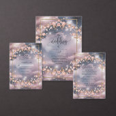 Elegante Mystic Floral Garden Save the Date Kaart (Personaliseer de collectie van deze zelfstandige maker.)