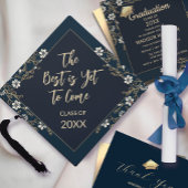 Navy Blauw Goud Afstuderen Advies Behuizing Kaart