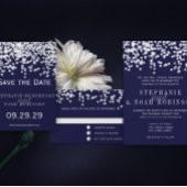 Navy BlueNight Lights Sterrenlichten Bedankkaart