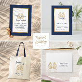 Elegant Navy Blue Gold Seapaarden Weddenschap Webs Informatiekaartje